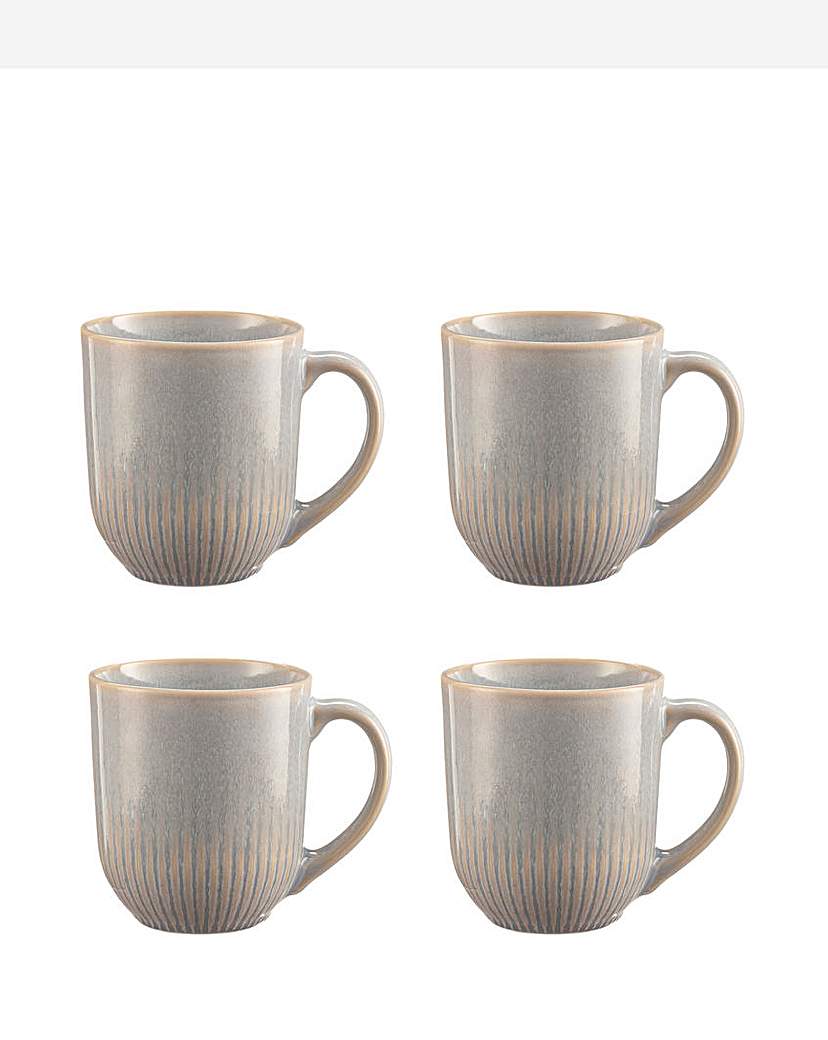 Mason Cash Grey Set of 4 Mugs