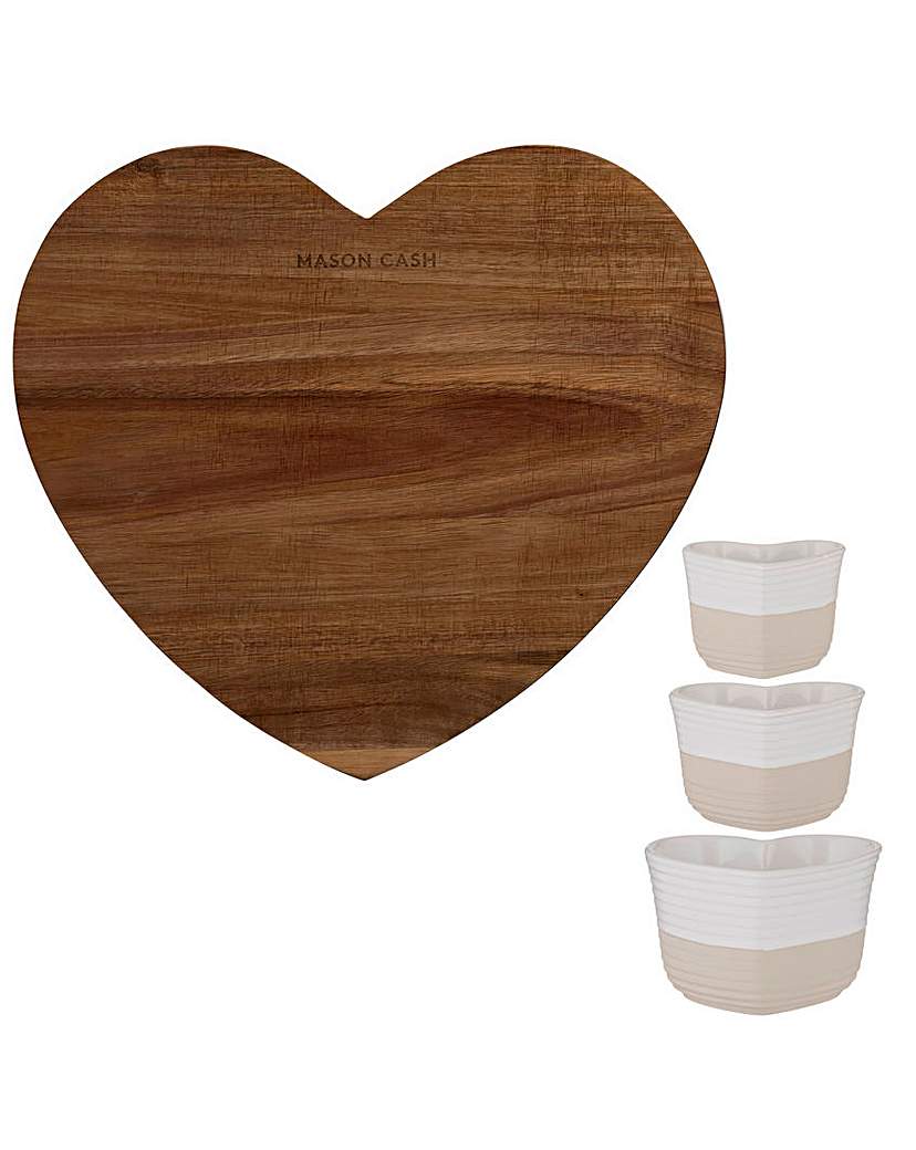 Rustic Charm Cups and Chopping Board