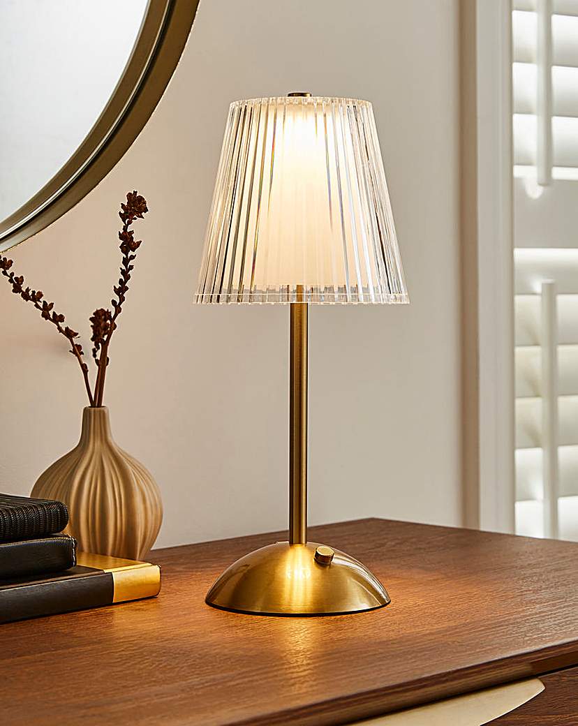 Liora Wireless Rechargeable Table Lamp Gold - JD Williams