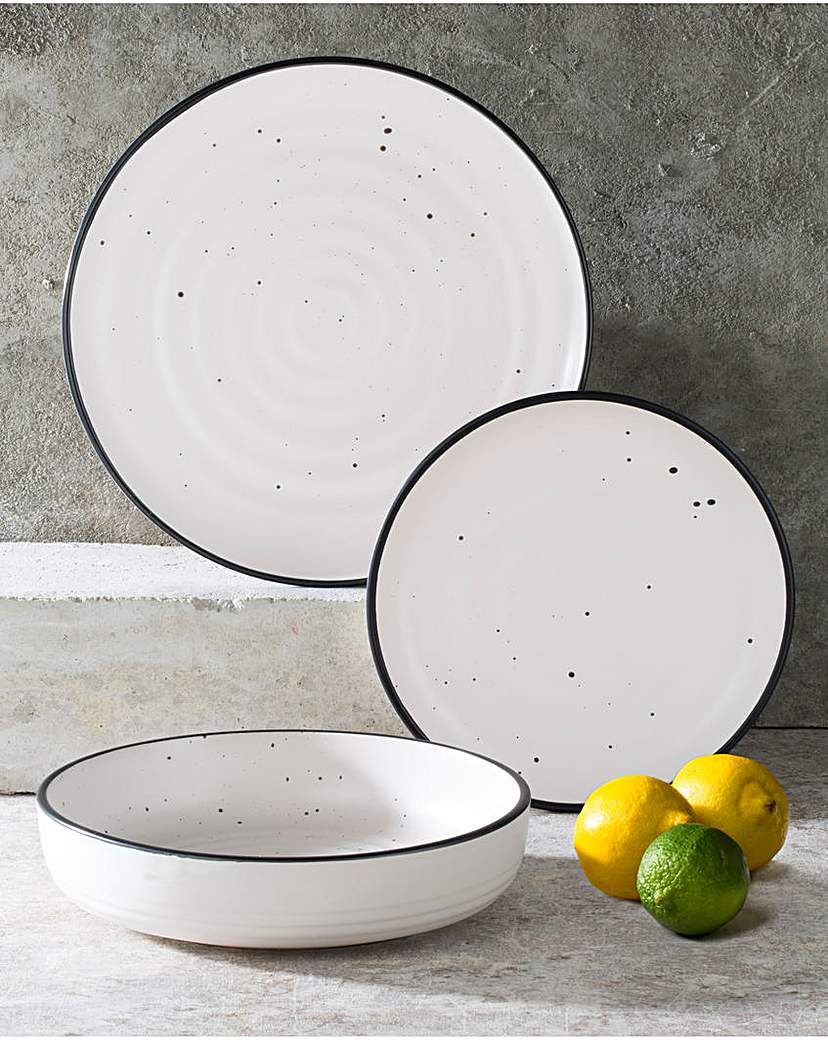 New In - Waterside Speckle 12 Piece Dinner Set