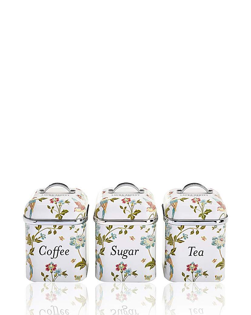 Laura Ashley Set of 3 Canisters White