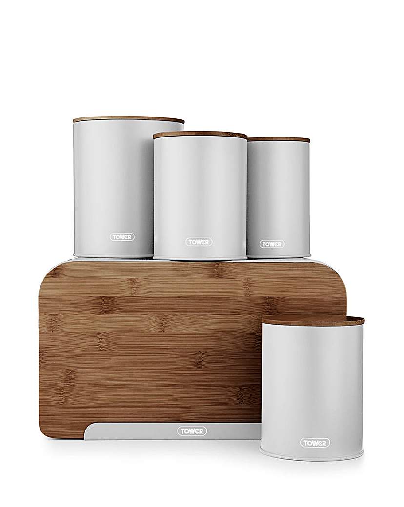 Tower Scandi 5 Piece Storage Light Grey