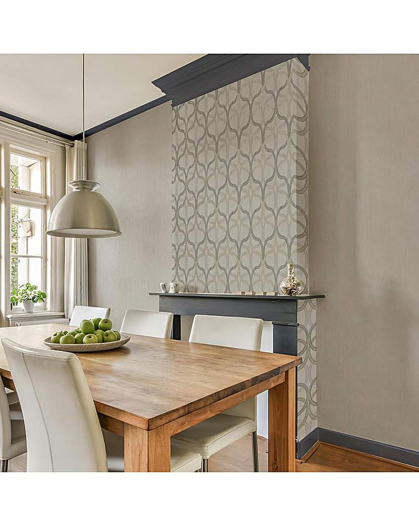 Boutique Refine Geo Natural Wallpaper