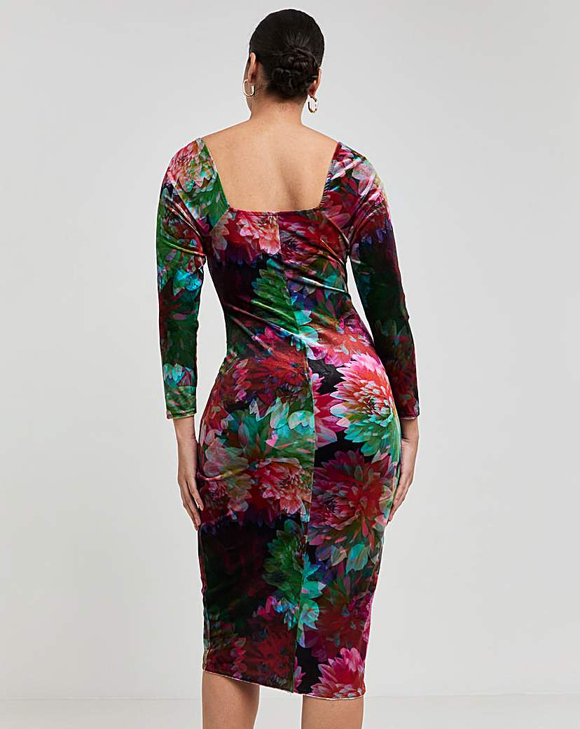 Made In GB Wrap Front Midi Dress