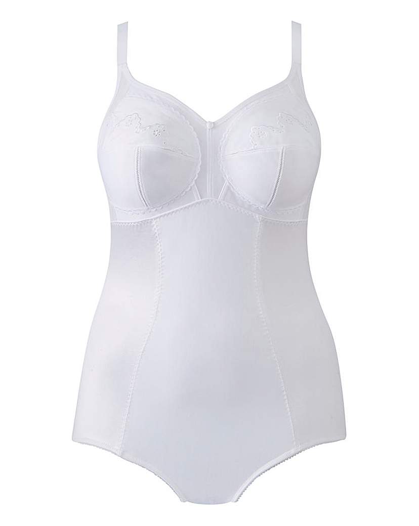 Image of Dotty Firm Control White Pantee Corselet