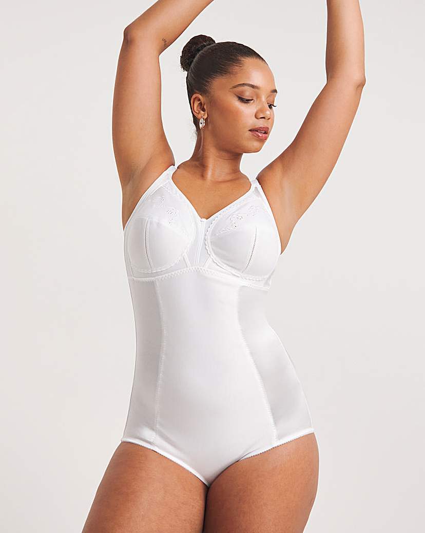 Dotty Firm Control White Pantee Corselet