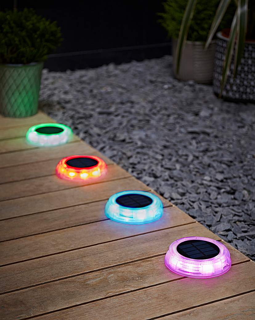 Multi Coloured Solar Decking Lights