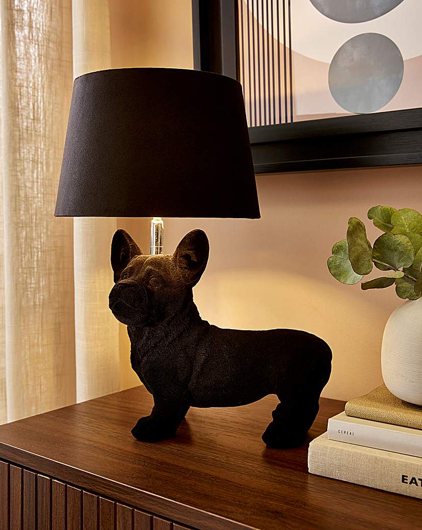 Gray & Osbourn No. 9 Flocked Dog Lamp