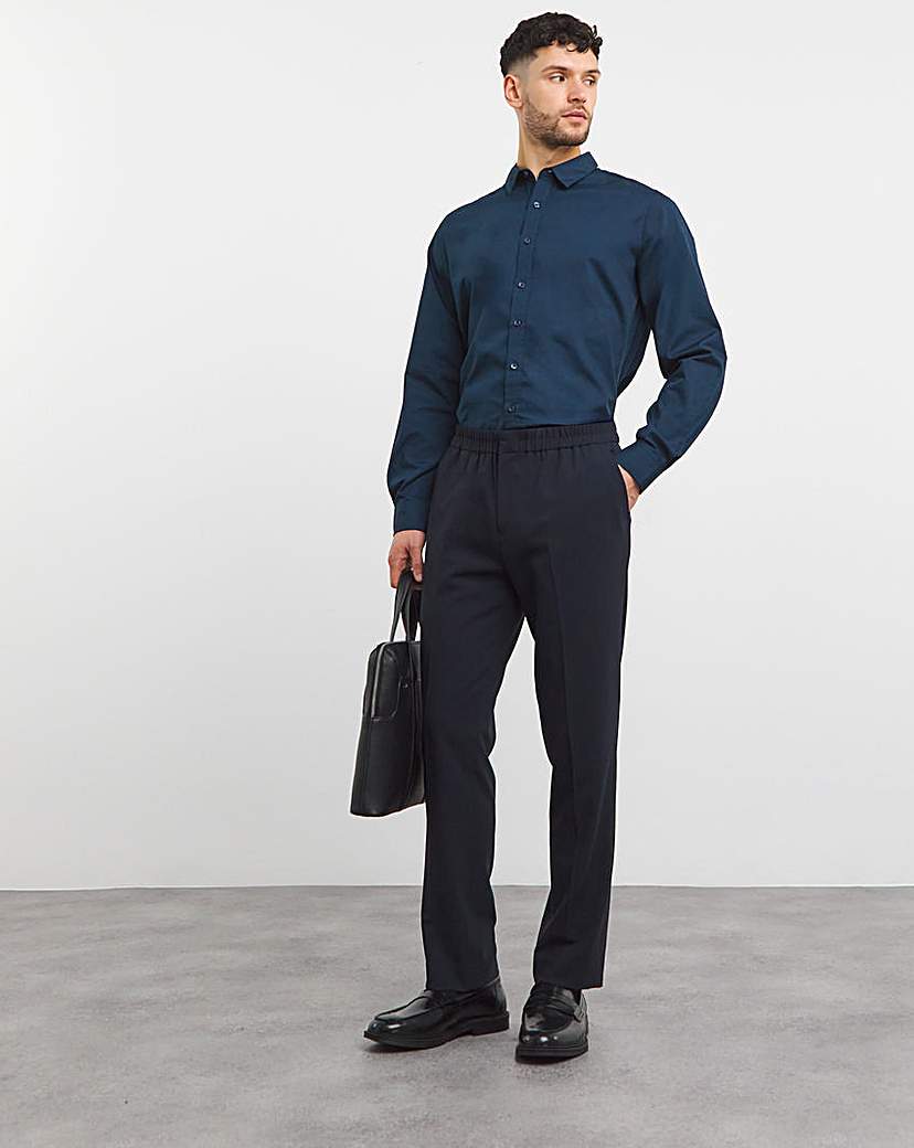 Navy Long Sleeve Formal Shirt