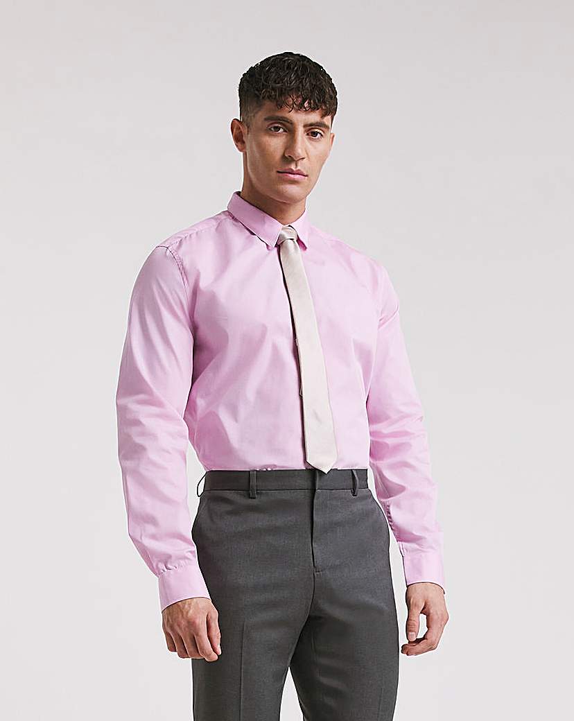 Pink Long Sleeve Formal Shirt