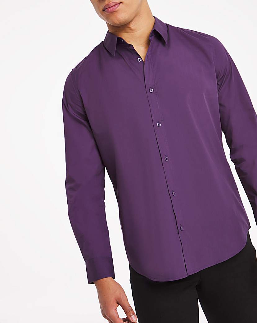 Purple Long Sleeve Formal Shirt Reg