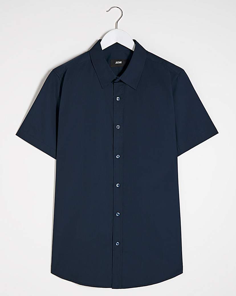 Navy Short Sleeve Formal Shirt Reg