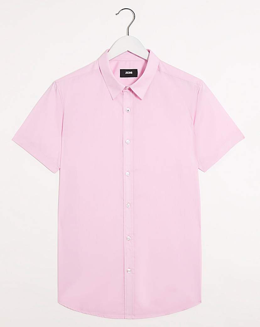 Pink Short Sleeve Formal Shirt Reg