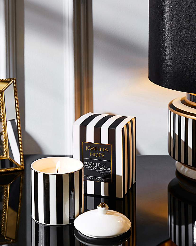 Joanna Hope Striped Ceramic Candle