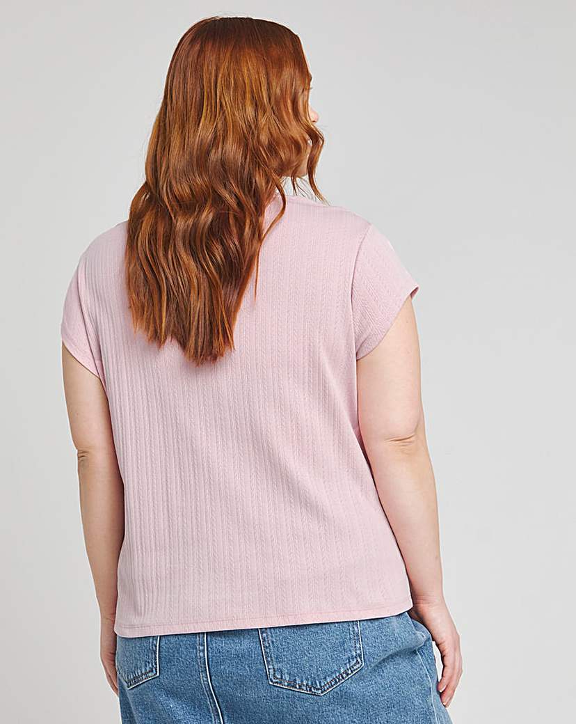 Pointelle Rib T-Shirt