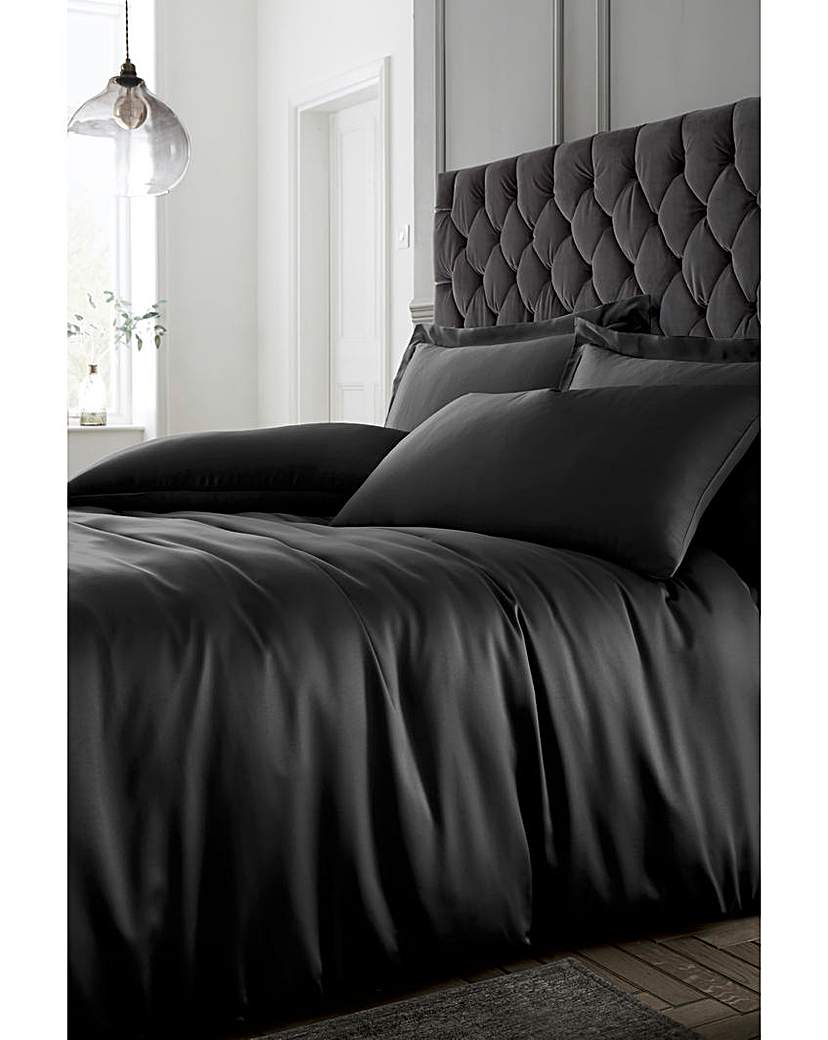 CL Silky Soft Satin Duvet Set - Black