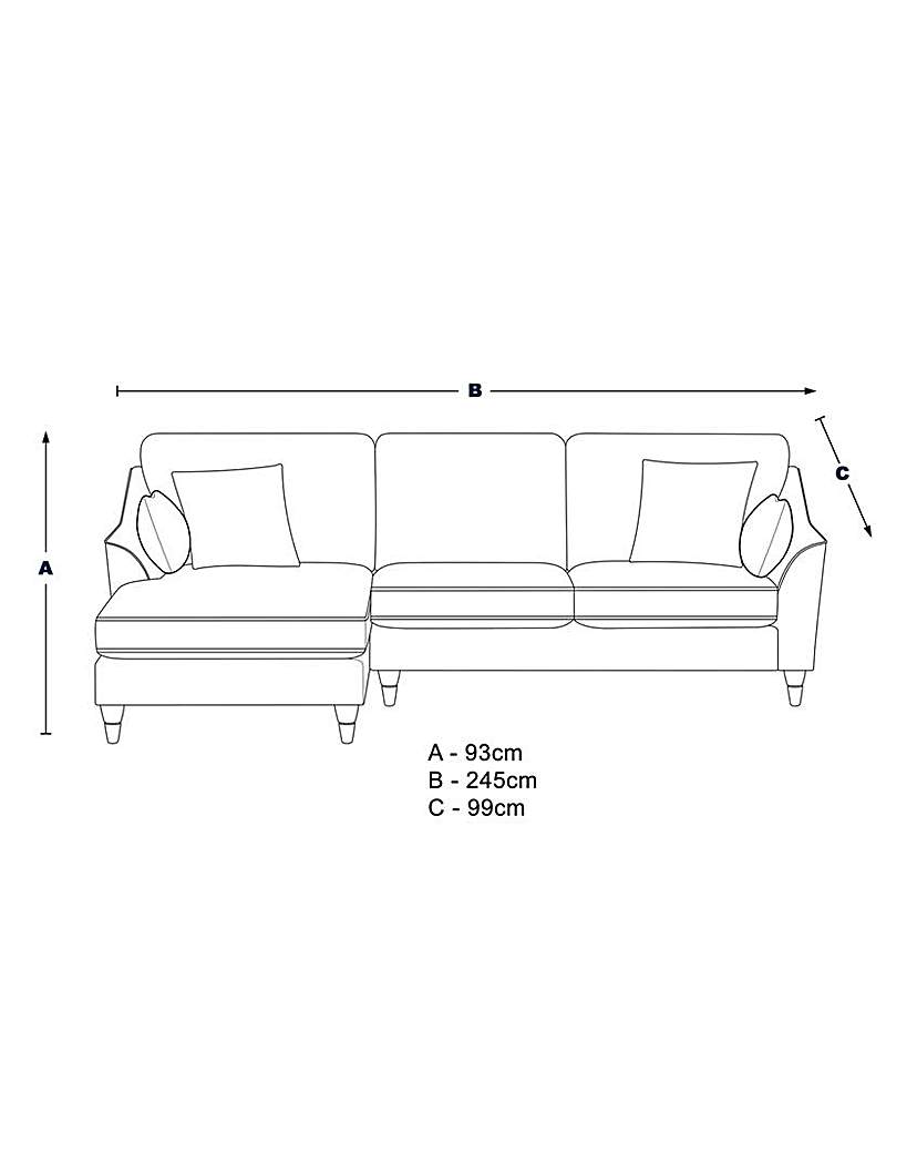 Hepburn Left Hand Corner Chaise Sofa