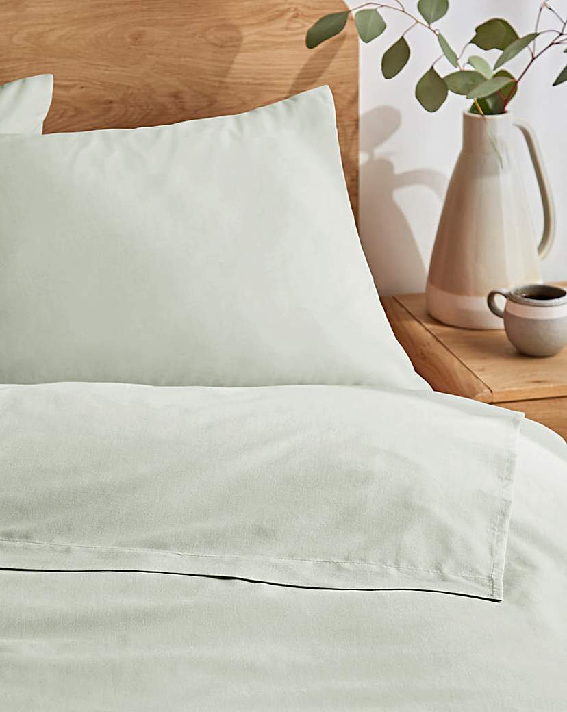 Easy-Care Plain Dye Flat Sheet - Sea Foam