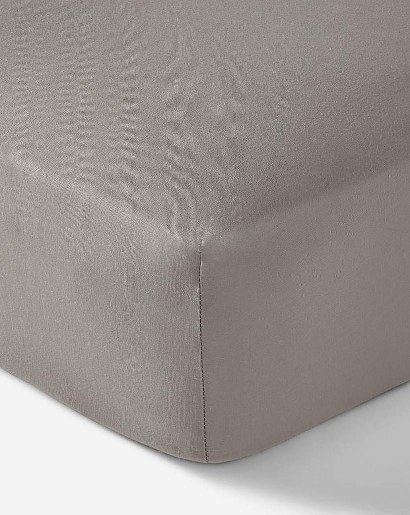 Easy Care Plain Dye Fitted Sheet - Grey