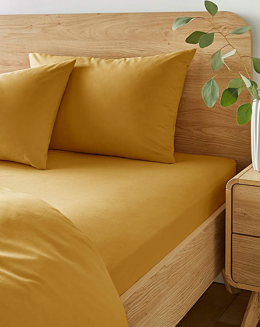 Easy Care Plain Dye Fitted Sheet - Ochre