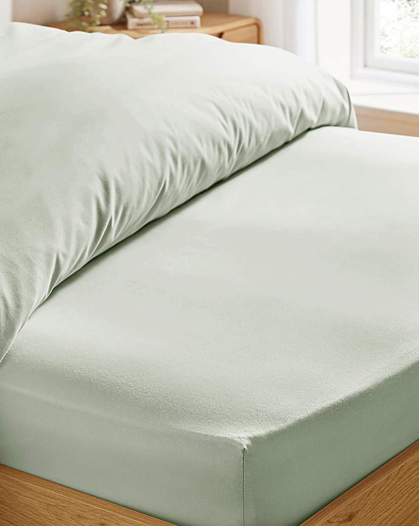 Easy Care Plain Dye Fitted Sheet - Sea Foam