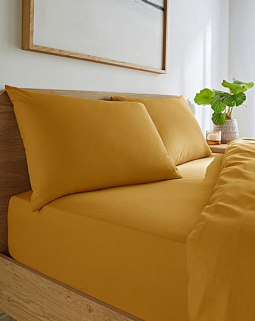 Easy Care Extra Deep Fitted Sheet - Ochre