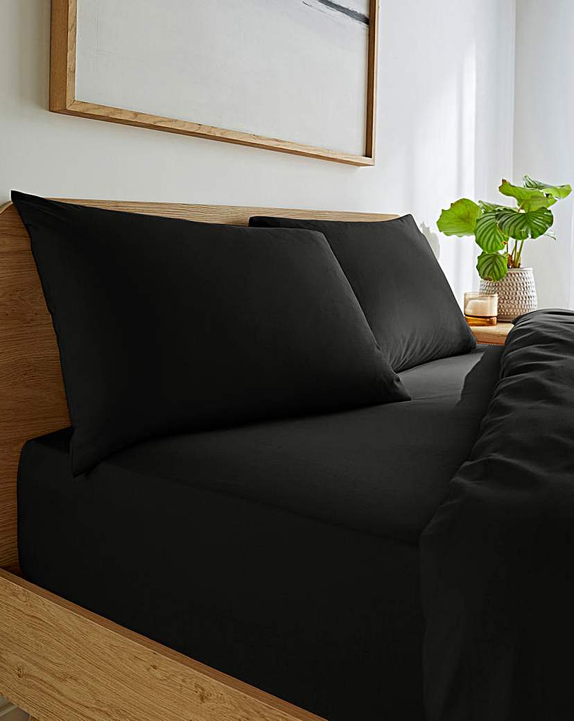 Easy Care Extra Deep Fitted Sheet - Black