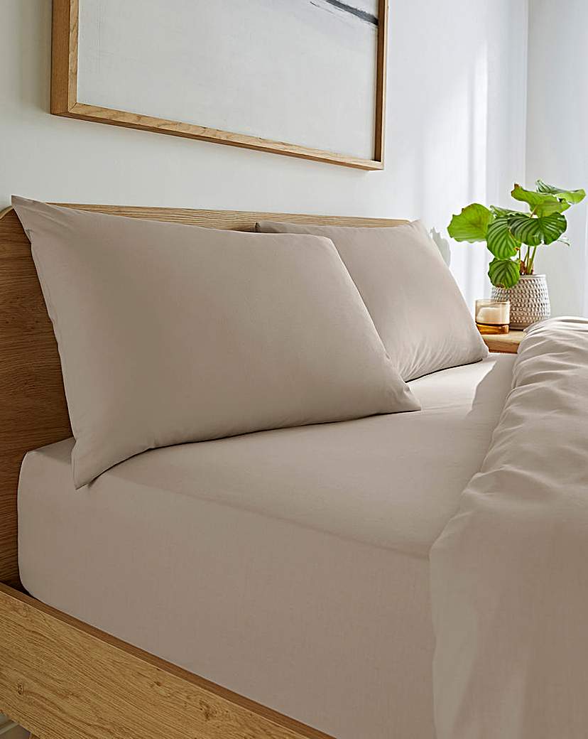 Easy Care Extra Deep Fitted Sheet - Linen