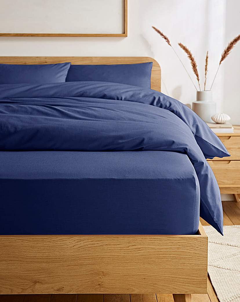 Easy Care Extra Deep Fitted Sheet - Navy