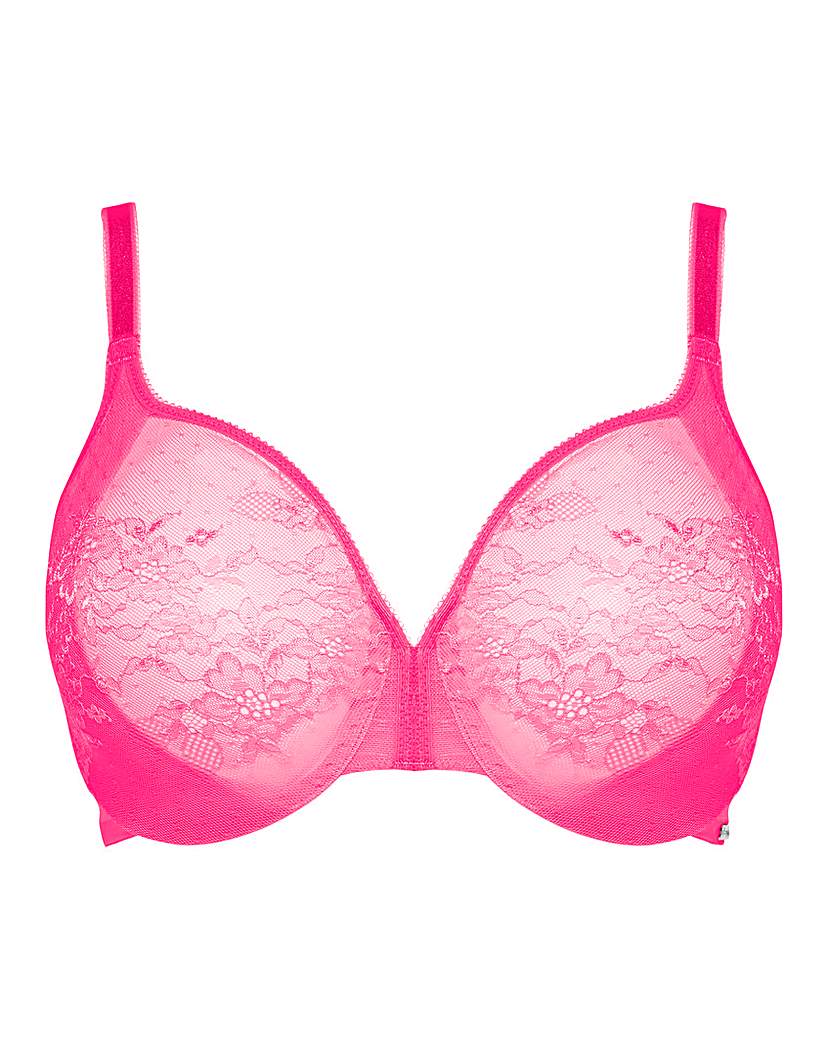 Gossard Glossies Lace Plunge Bra In Hot pink | UK Size 32B Women's