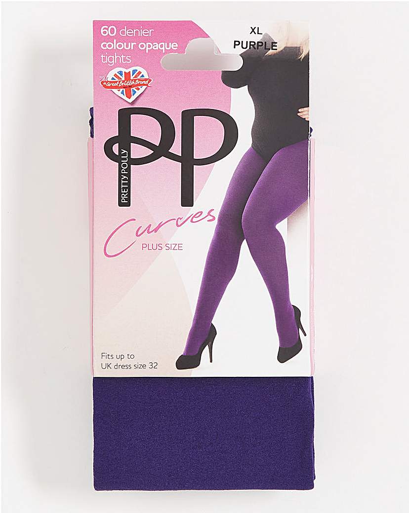 Pretty Polly Curves Opaque Tights Purple