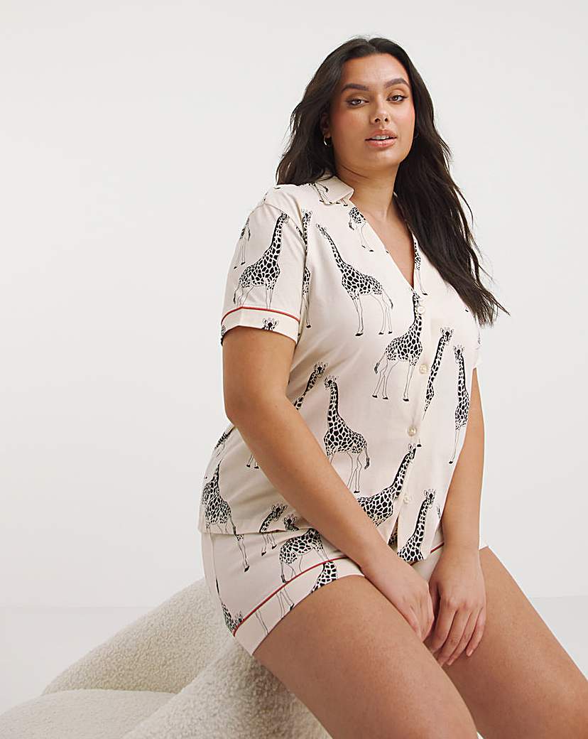 Chelsea Peers Giraffe Print PJ Set