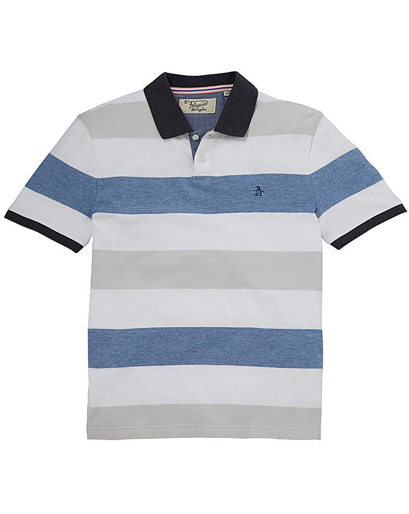 Image of Original Penguin Tensi Stripe Polo Reg