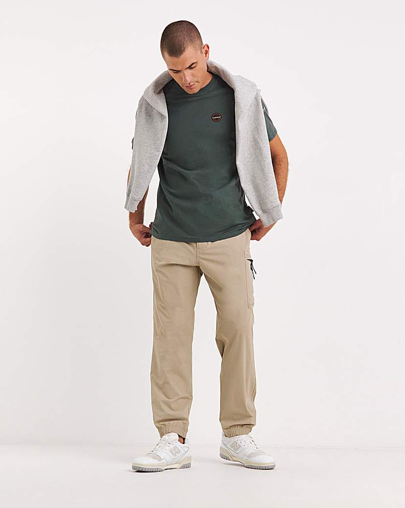 Napapijri Badge T-Shirt - Khaki