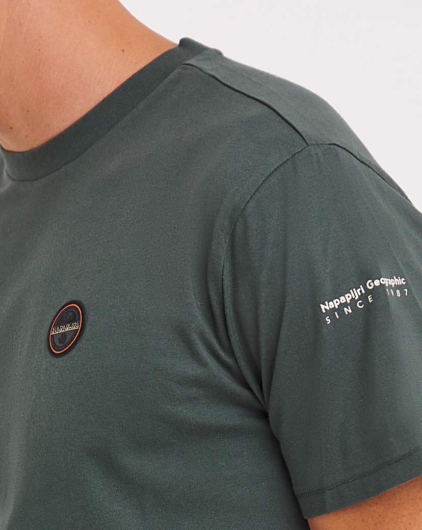 Napapijri Badge T-Shirt - Khaki