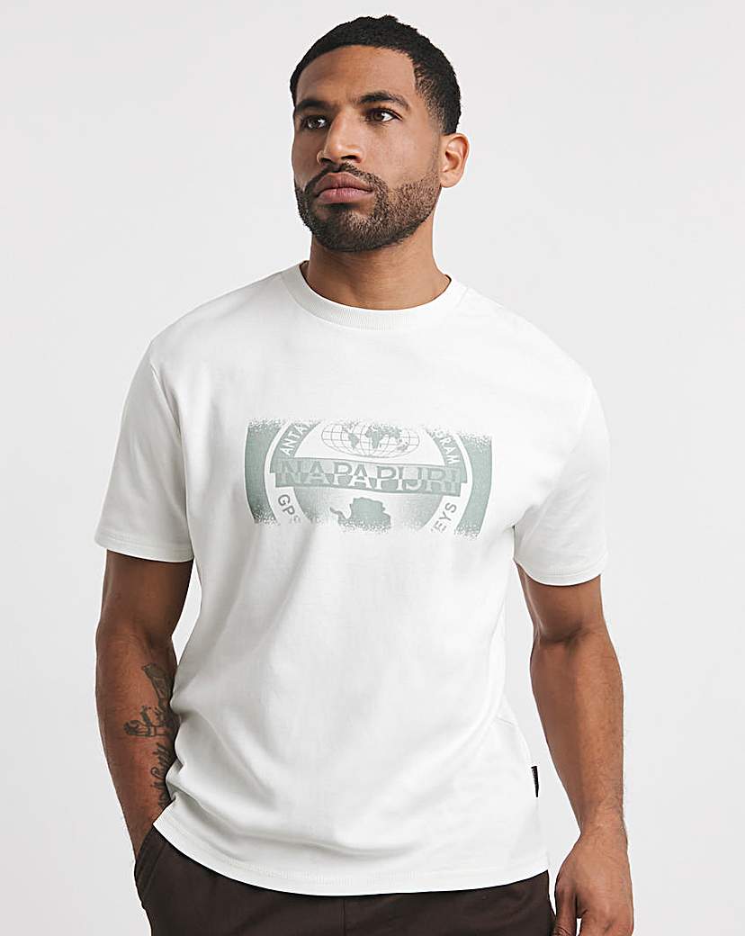 New In - Napapijri Valdor Graphic T-Shirt - White