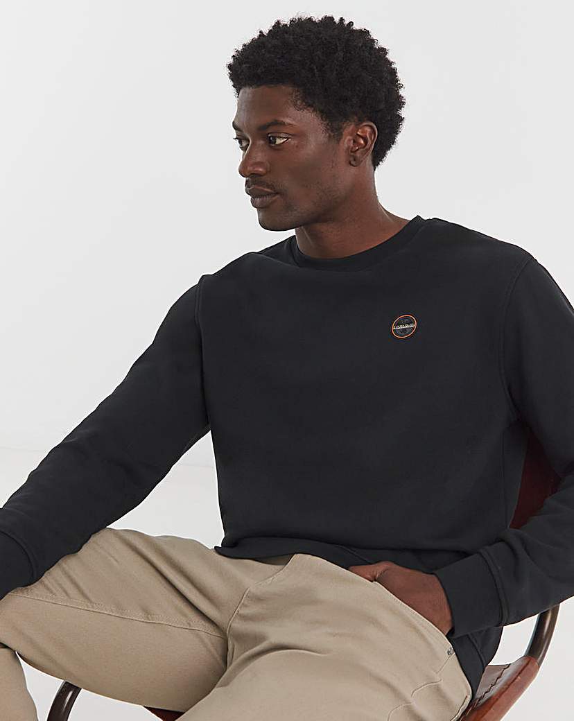 New In - Napapijri Badge Logo Sweatshirt - Black