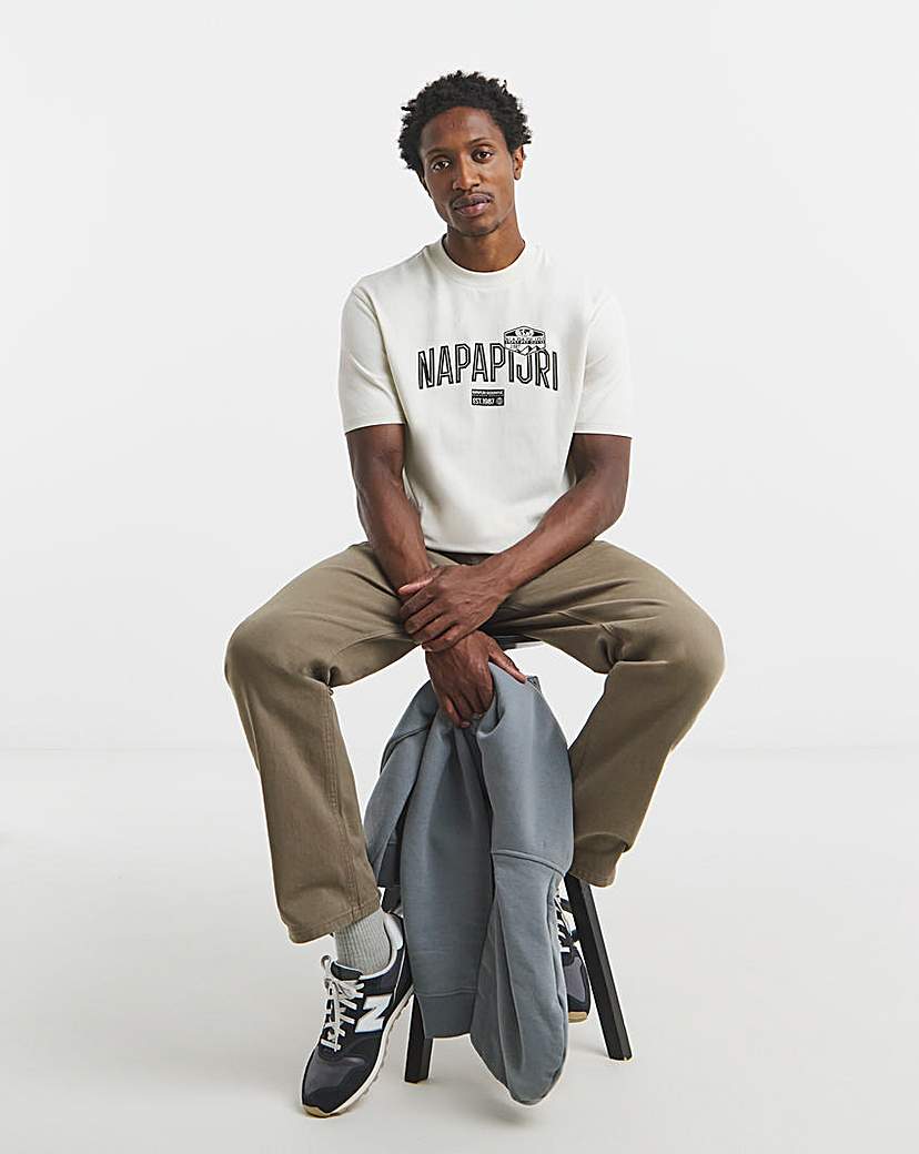 Napapijri Funes Graphic T-Shirt - White