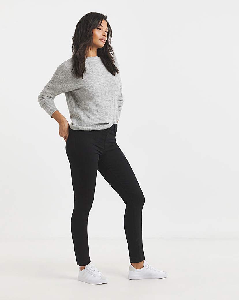 Bella Black Pull On Slim Leg Jeggings