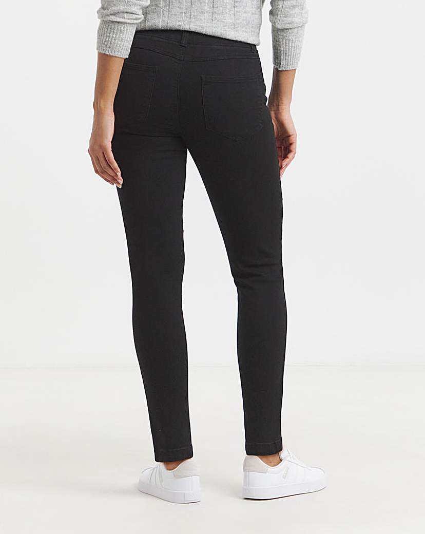 Bella Black Pull On Slim Leg Jeggings