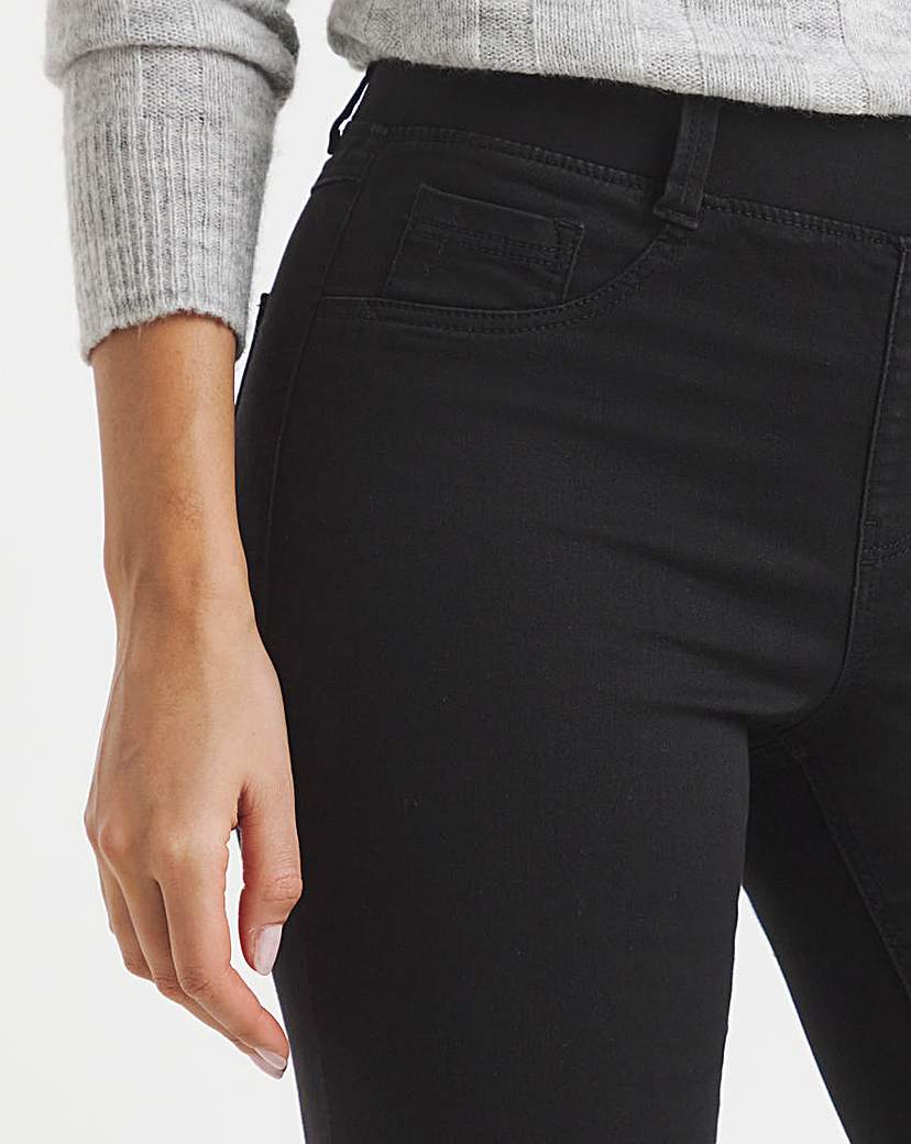 Bella Black Pull On Slim Leg Jeggings