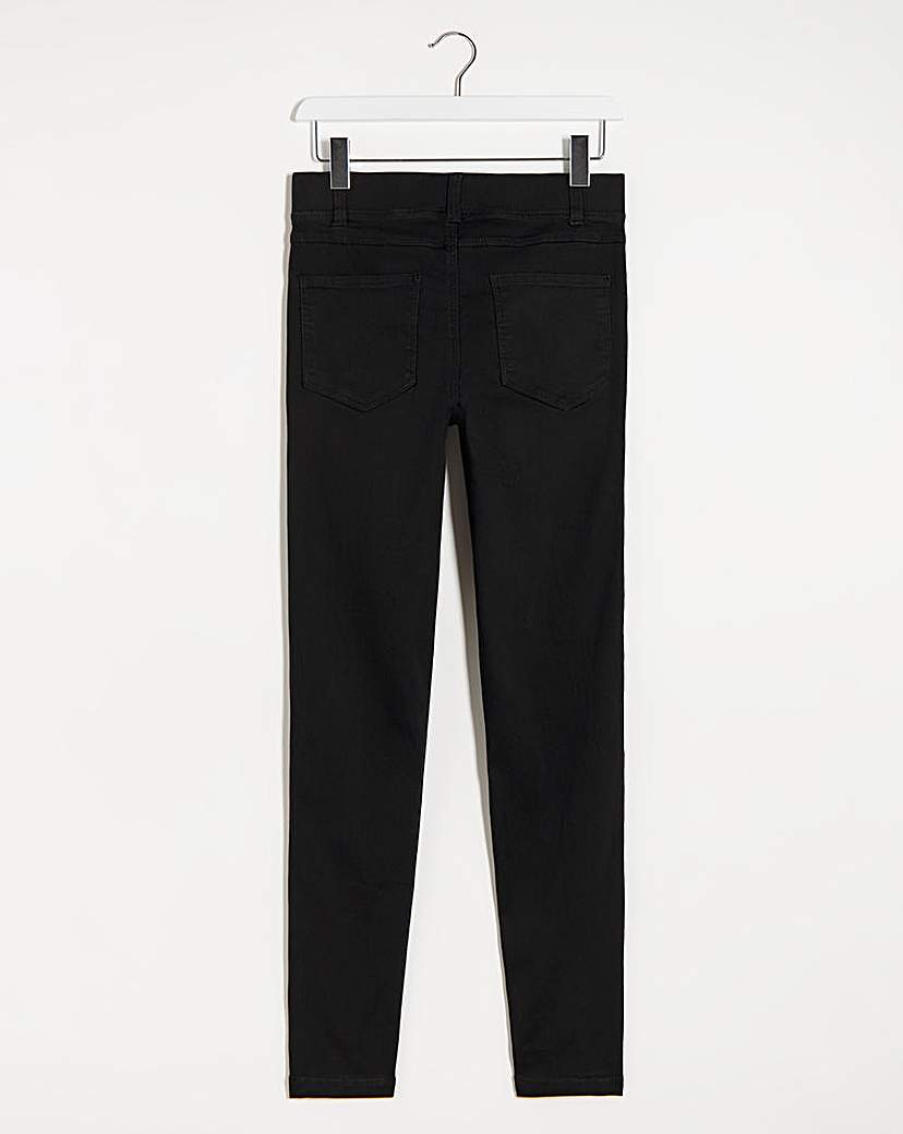 Bella Black Pull On Slim Leg Jeggings