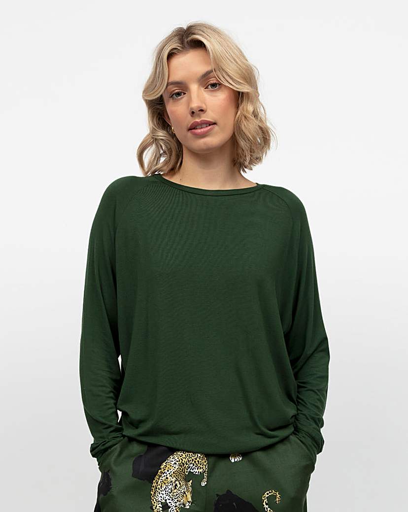 New In - Cyberjammies Slouch Olive Pyjama Top