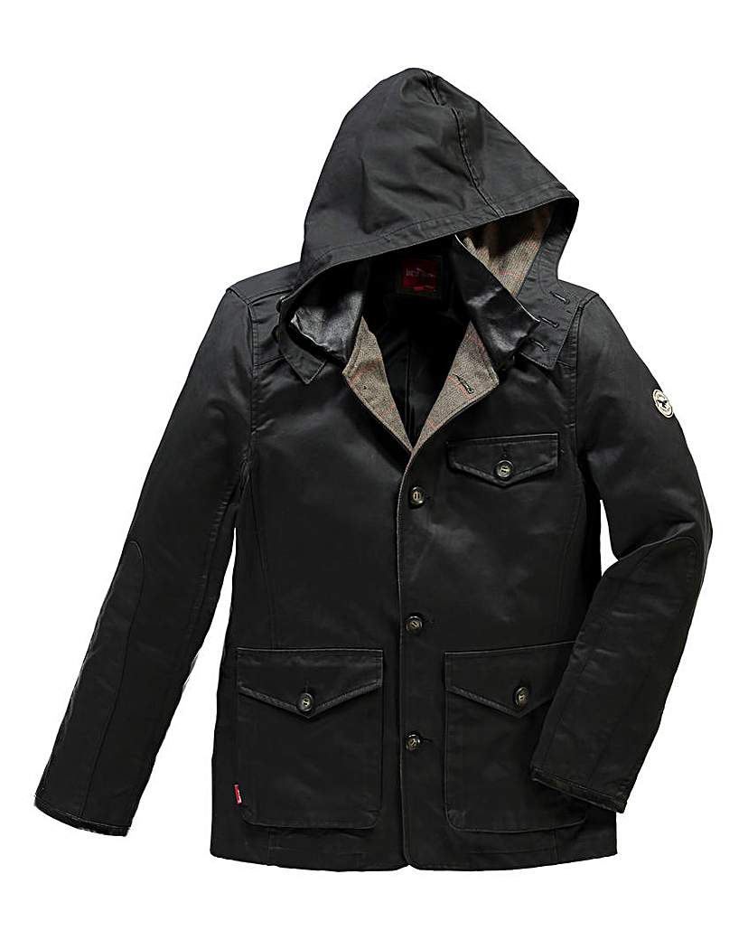 Image of Le Breve 007 Brown Hooded Jacket