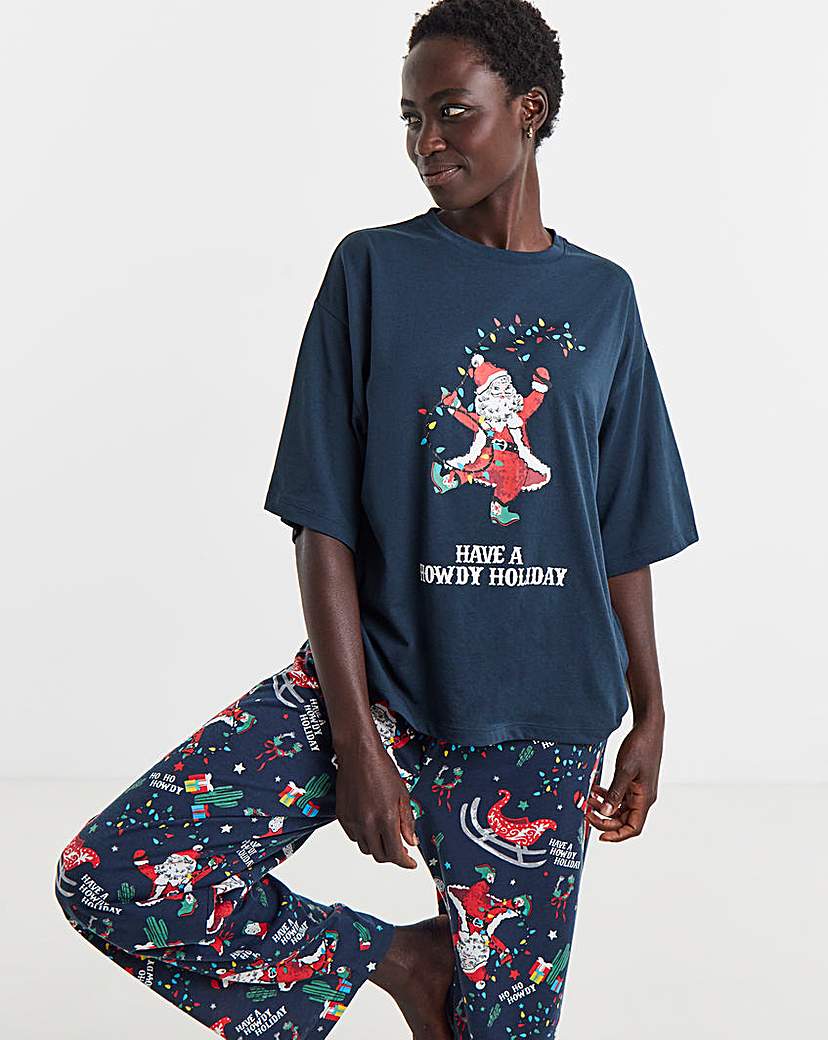 Western Santa Family Pyjamas - Womens