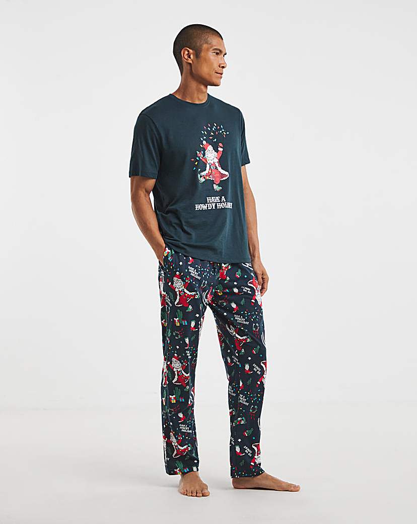 Western Santa Family Pyjamas - Mens