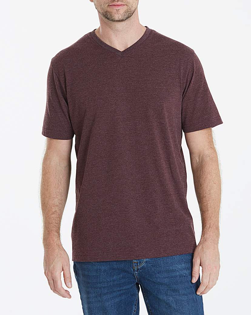Image of Capsule V-Neck Plum Marl T-shirt Regular
