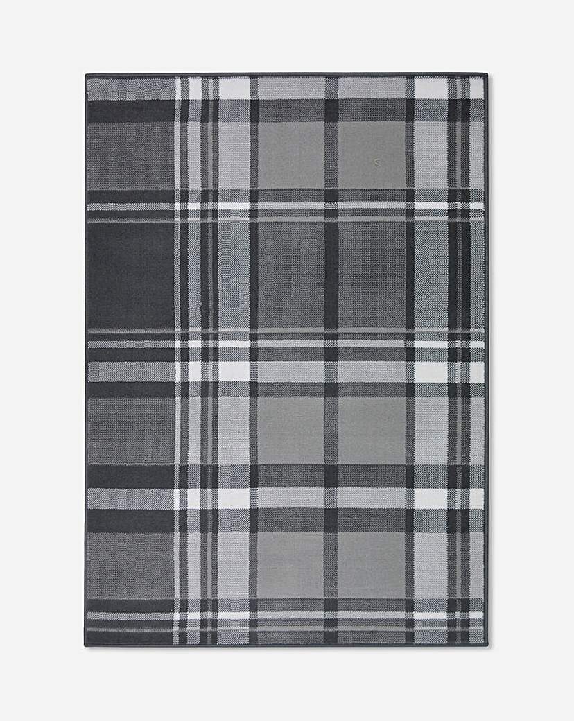 Maestro Tartan Rug - Grey