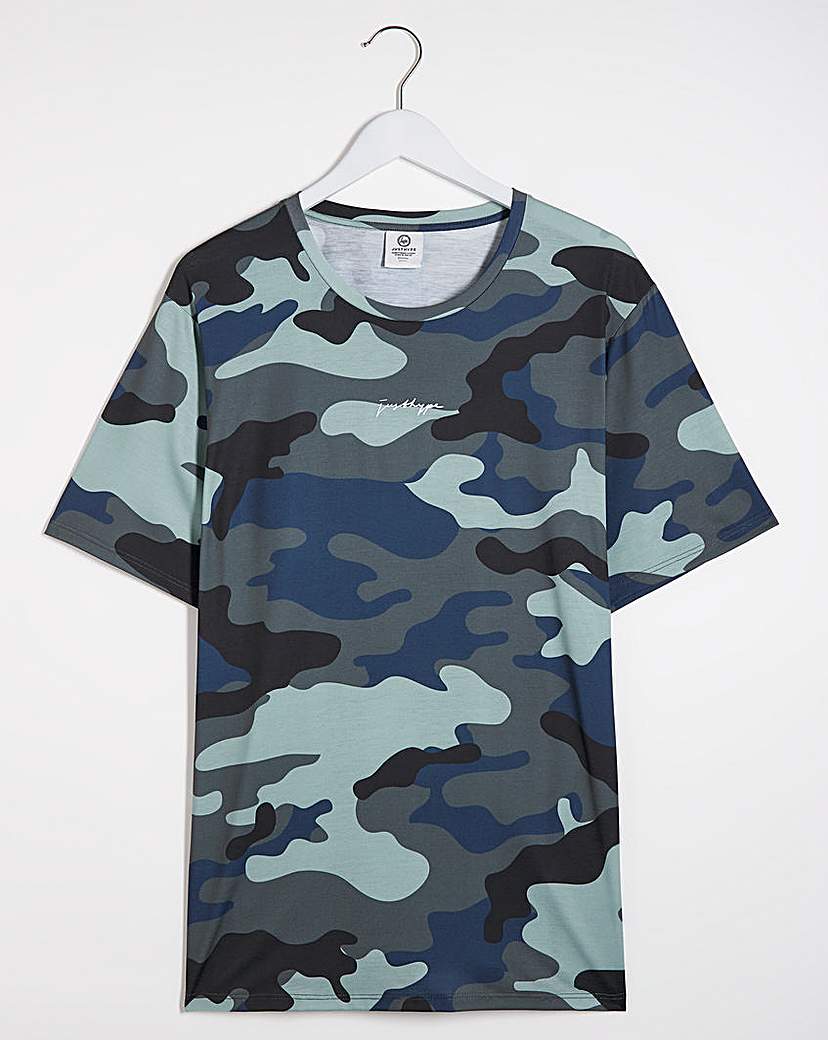 Image of Hype Blue Camo T-Shirt Long
