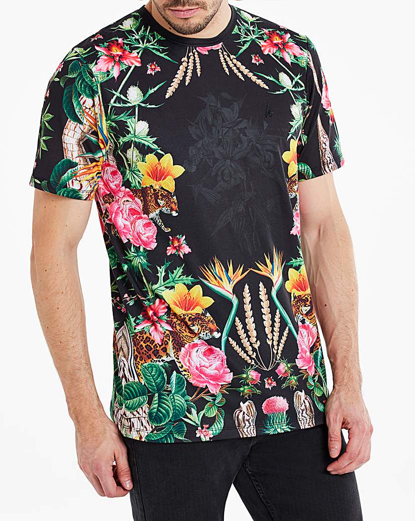 Image of Hype Floral Leopard T-Shirt